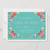 ボタニカルバナーフェスタ招待状-ターコイズ 招待状 (正面)