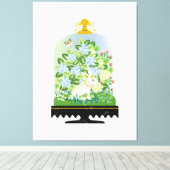 ボタニカルバニーラビットクローチェ1 キャンバスプリント (インサイチュ (ウッドフロア))