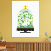 ボタニカルバニーラビットクローチェ1 キャンバスプリント (インサイチュ (リビング))