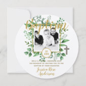 ボタニカルバプテスマPHOTO Investations Boy or Girl 招待状 (正面)