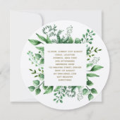 ボタニカルバプテスマPHOTO Investations Boy or Girl 招待状 (裏面)