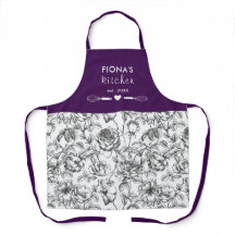 ボタニカルバラブラックとパープルパーソナライズされた