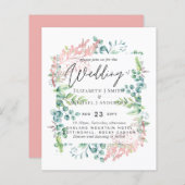 ボタニカルバラ金ゴールドセージ植物学結婚の予算 (正面/裏面)