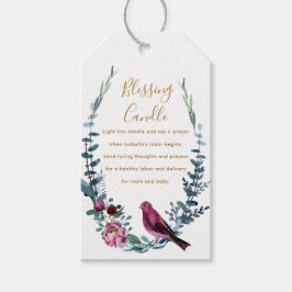 ボタニカルバードクリスチャン賛美ズキャンドル祈りの言葉 ギフトタグ