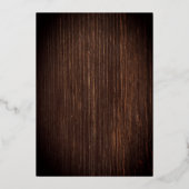 ボタニカルバーンウッドスパークルストリングラ結婚イト 箔招待状 (裏面)