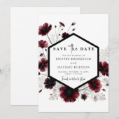 ボタニカルバ素朴ルガン結婚ディ セーブザデート (正面/裏面)