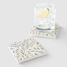 ボタニカルパターンセージ緑離れの