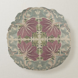 ボタニカルパターン – ウィリアム・モリス装飾用クッション ラウンドクッション