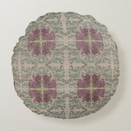 ボタニカルパターン – ウィリアム・モリス装飾用クッション ラウンドクッション