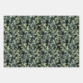 ボタニカルパタ伝統的ーン – 3デザイン ラッピングペーパーシート (正面3)