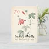 ボタニカルパッシフローラ70th誕生日招待状 招待状 (スタンド正面)