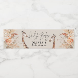 ボタニカルパンパスグラスギラフェサファリ海軍ブルーwa ペットボトルラベル