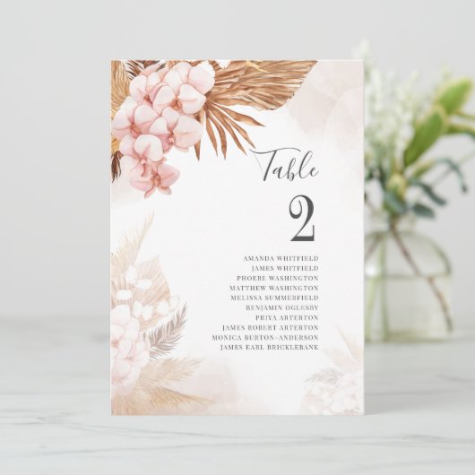 ボタニカルパンパスグラステラコッタテーブル番号2 (スタンド正面)