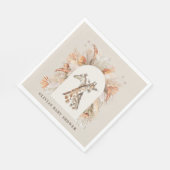 ボタニカルパンパスグラスモダンキラフェサファリシック スタンダードランチョンナプキン (角)