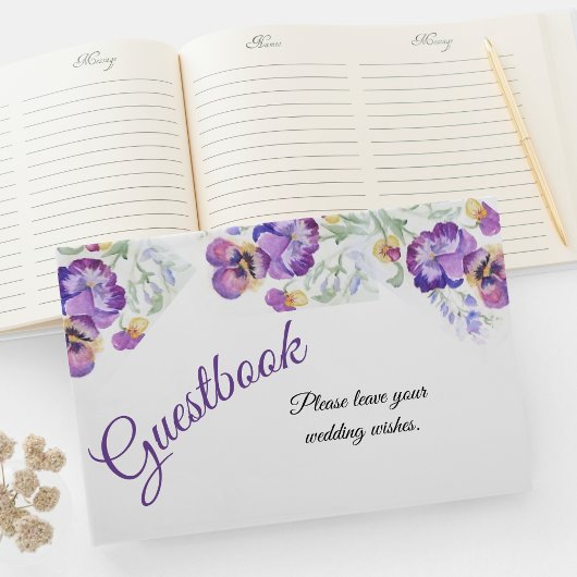 ボタニカルパープルパンシーズゲストブック ゲストブック