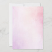 ボタニカルパープルピンクフローラボホ婚約パーティ 招待状 (裏面)