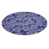 ボタニカルパープルフローララインアート カッティングボード (角)