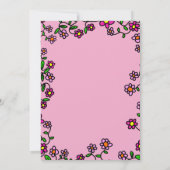 ボタニカルパープルマゼンタバラボホフローラズ 招待状 (裏面)