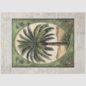 ボタニカルパームツリーヴィンテージエフェメラ5デクページ 薄葉紙 (正面)