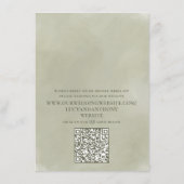 ボタニカルパーム葉のタイムラインQRコード詳細 エンクロージャーカード (裏面)