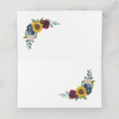 ボタニカルヒマワリフローラ金ゴールドグリッター プレイスカード (内部開封)