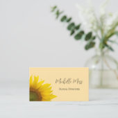 ボタニカルヒマワリQRコードカントリーボホ 名刺 (スタンド正面)