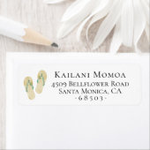 ボタニカルビーチサンダル差出人住所 ラベル (インサイチュ)