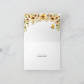 ボタニカルビーブライダルシャワーサンキューカード サンキューカード (内部)