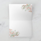 ボタニカルピンクとグリーンボホサンキューカード カード (内部)