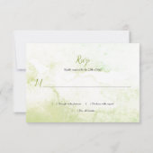 ボタニカルピンクの花ウォーターカラースプラッシュRSVP 出欠カード (裏面)