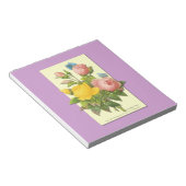 ボタニカルピンクイエローローズ ノートパッド (アングル)