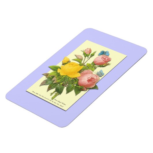 ボタニカルピンクイエローローズ マグネット (左側)