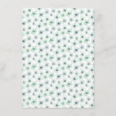 ボタニカルピンクグリーンフローラゲストインフォメーションカード エンクロージャーカード (裏面)