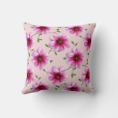 ボタニカルピンクダリア花の色は任意 クッション (裏面)