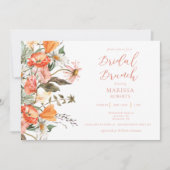 ボタニカルピンクブランチブライダルシャワー招待 招待状 (正面)