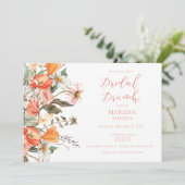 ボタニカルピンクブランチブライダルシャワー招待 招待状 (スタンド正面)