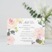 ボタニカルピンクローズボアクリニューアル招待状 招待状 (スタンド正面)