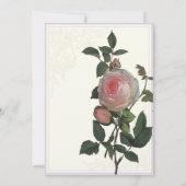 ボタニカルピンクローズラベンダー結婚式招待状 招待状 (裏面)