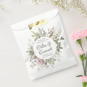 ボタニカルピンク結婚フローラありがとう フェイバーバッグ (封をした状態)