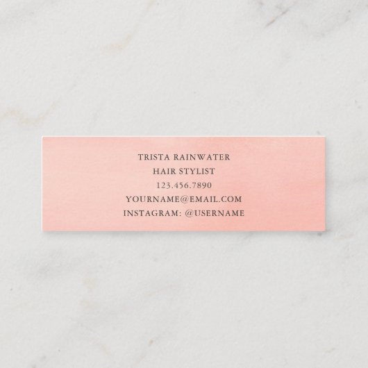 ボタニカルピーチウォーターバラフローラ スキニー名刺 (裏面)