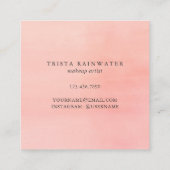 ボタニカルピーチウォーターフローラメイクアップアーティスト スクエア名刺 (裏面)