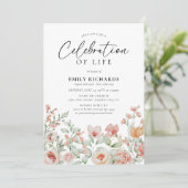 ボタニカルピーチフローラお祝いオブライフ 招待状 (スタンド正面)