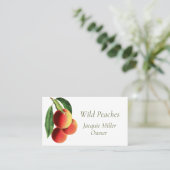 ボタニカルピーチブランチビジネスカード 名刺 (スタンド正面)