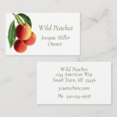 ボタニカルピーチブランチビジネスカード 名刺 (正面/裏面)