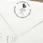 ボタニカルファミリー差出人住所バタフライ セルフインキングスタンプ