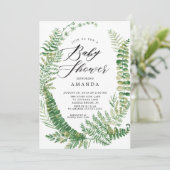 ボタニカルファーンベビーシャワー招待状 招待状 (スタンド正面)