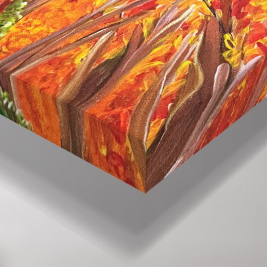 ボタニカルフィールド – Om 絵を描 Canvas's キャンバスプリント (コーナー (底面))