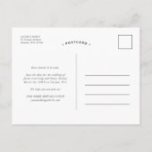 ボタニカルフォトオーバーレイ日付を保存 案内ポストカード (裏面)