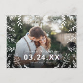 ボタニカルフォトオーバーレイ日付を保存 案内ポストカード (正面)