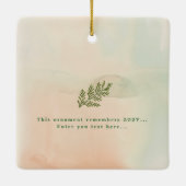 ボタニカルフォトクリスマスカスタムの祖父母 セラミックオーナメント (裏面)